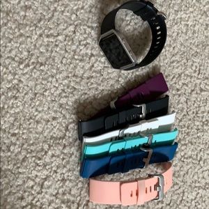 Fitbit Blaze With colored bands and charger